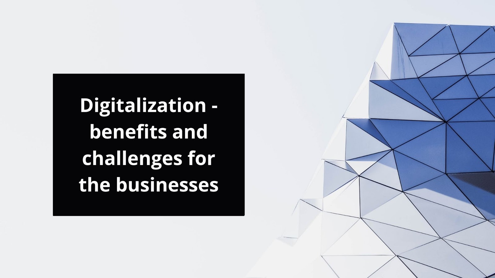 Digitalization - benefits and challenges for the businesses