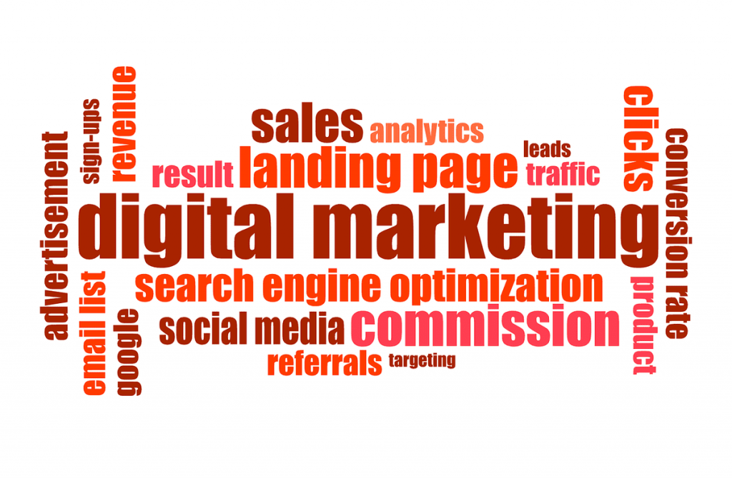 graphic of digital marketing and its important parts