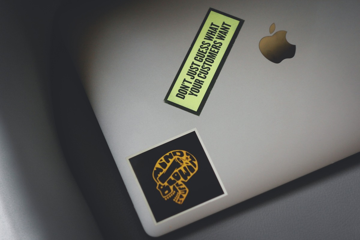 sticker on a laptop